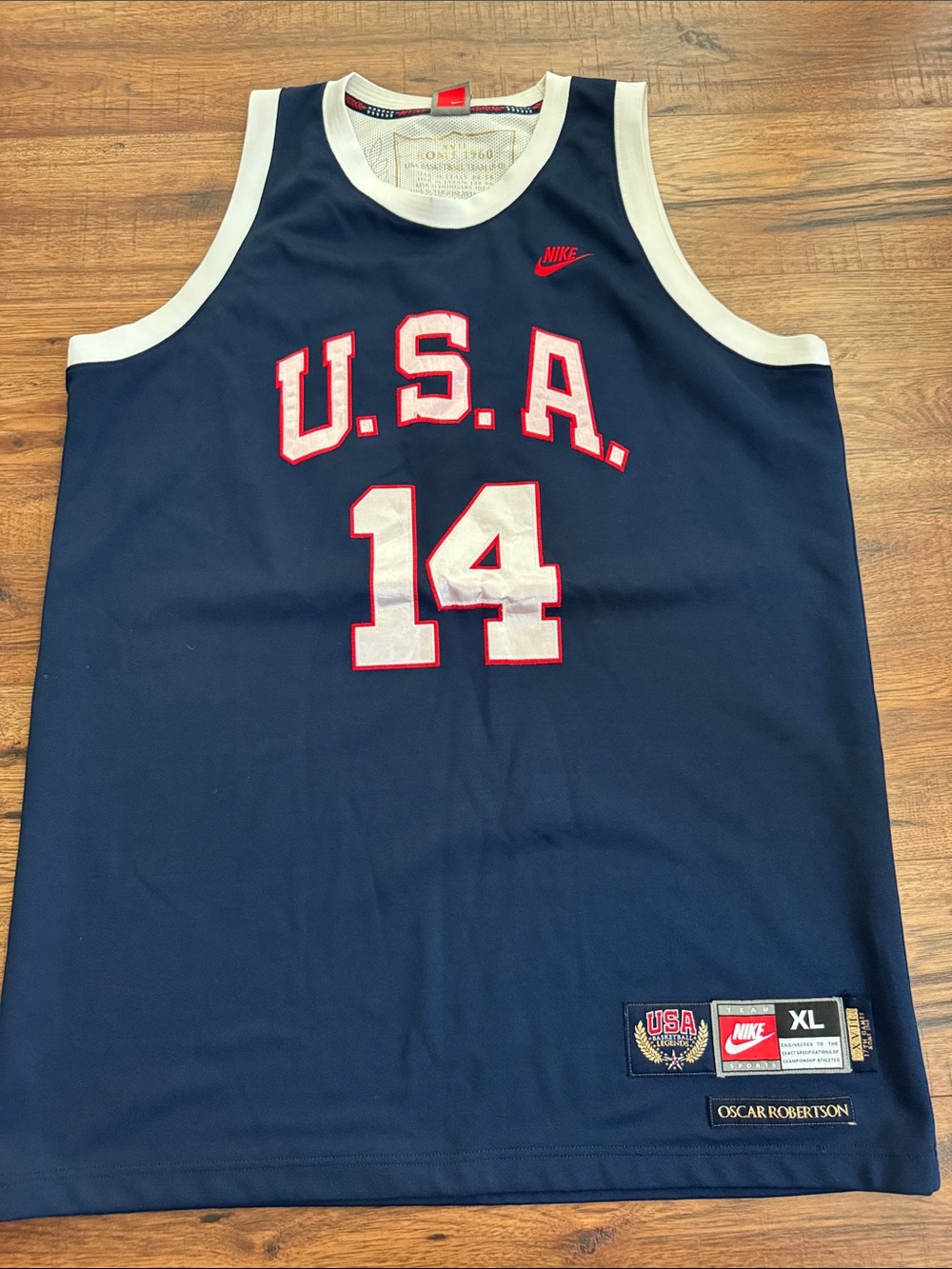 Men’s Nike USA Oscar Robertson Basketball stitch Jersey sz: XL